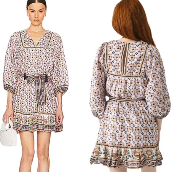 NWT Tuckernuck CLEOBELLA Giovanna Floral Mini Dress in Marrakesh Print Size M - Picture 2 of 16